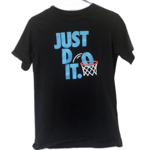 Nike Other - Nike Boys Black "Just Do It" Basketball Graphic Tee – Size XL